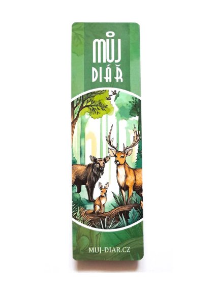 Záložka do knížky - Zvířátkový les (zelená)