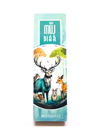 Záložka do knížky - Zvířátkový les (modrá)