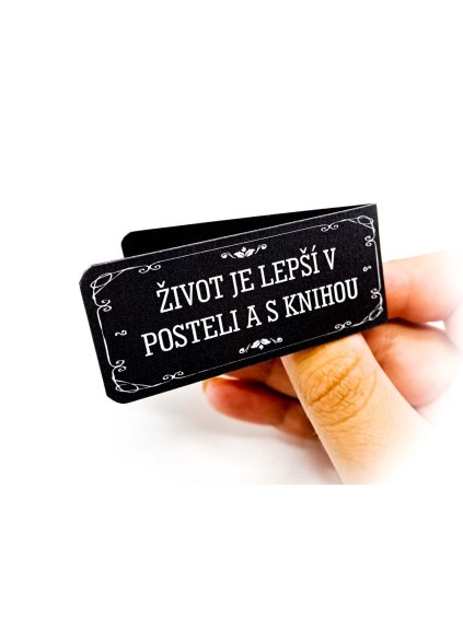 Magnetická záložka (Knižní) - Život je lepší v posteli...