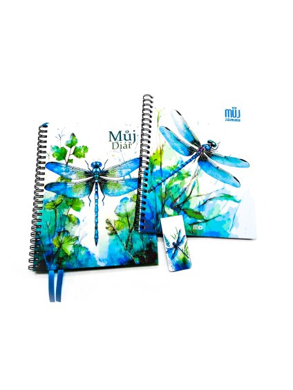 AQUAREL COLLECTION (Vážka) - Kolekce Můj Diář, Můj malý zpisník, Magnetická záložka