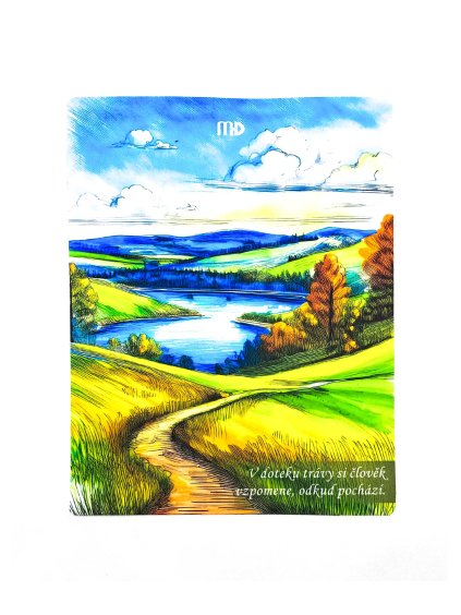 Magnetická pohlednice s citátem - Naše krajina (1)