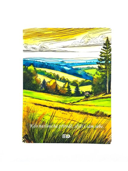 Magnetická pohlednice s citátem - Naše krajina (2)