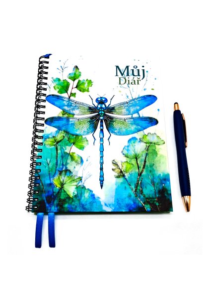 Klasik diář - nedatovaný, (Aquarel Collection), A5, Vážka