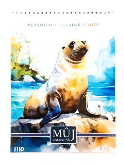 Nedatovaný plánovací kalendář A4 (na výšku, na zeď, AQUAREL COLLECTION) - U vody