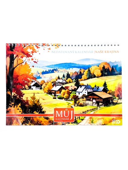 Nedatovaný plánovací kalendář A4 (na šířku, na zeď) - Naše krajina