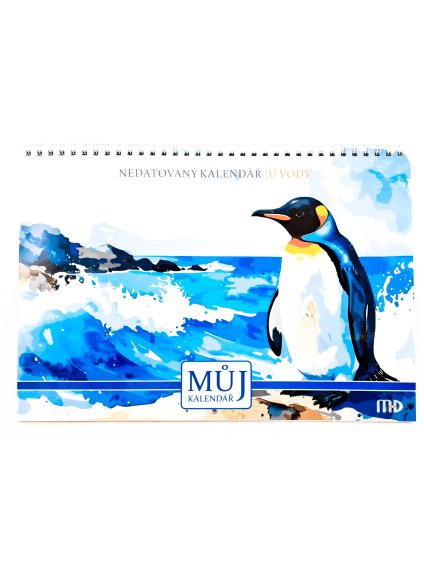 Nedatovaný plánovací kalendář A4 (na šířku, na zeď, AQUAREL COLLECTION ) - U vody