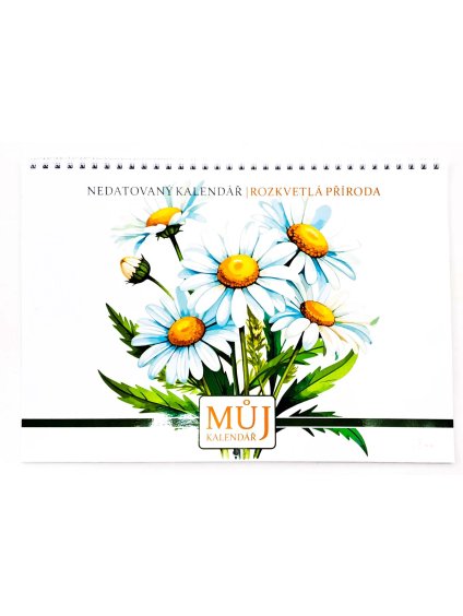 Nedatovaný plánovací kalendář A4 (na šířku, na zeď) - Rozkvetlá příroda