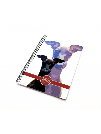 Zápisník Black&White - Chrtí kolekce (Slečna důležitá, white)