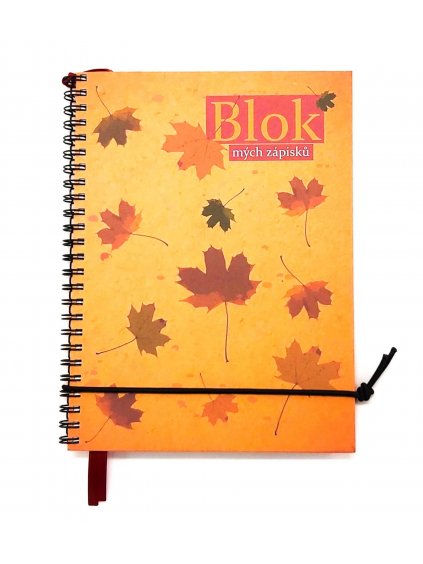 Blok mých zápisků - Podzimní motivy (Listí)