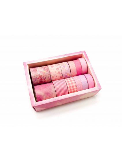 MAXI BOX Washi pásek - Růžová (12ks)