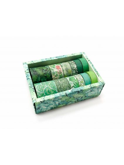 MAXI BOX Washi pásek - Zelená (12ks)