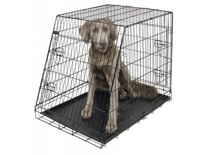 Přepravní box, klec do auta pro psy, 2 dveře, zkosená, 75 x 52 x 61 cm (Varianta klec do auta pro psy, 2 dveře, zkosená, 75 x 52 x 61 cm)