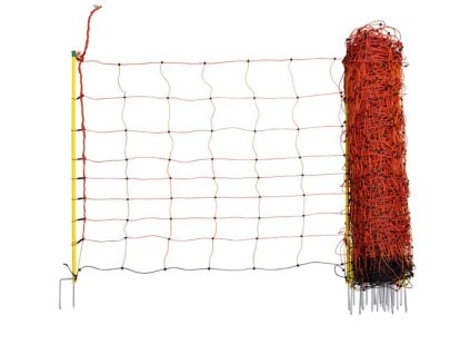 Síť pro elektrický ohradník pro ovce KERBL 27252 OVINET, 90 cm x 50 m / 2 hroty, oranžová