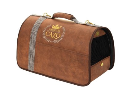 cazo taska kabelka cestovni pro psy a kocky premium hneda 50 x 27 x 26 cm