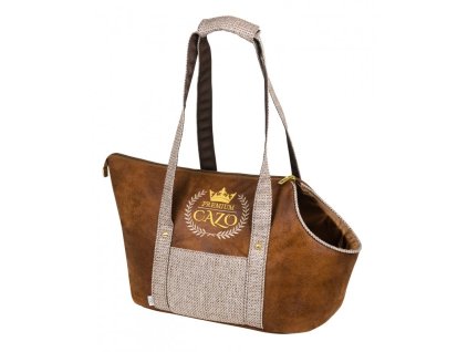 cazo taska cestovni pro psy premium hneda 30 x 40 x 24 cm