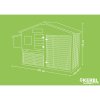 Kurník pro slepice BONNY - s výběhem, 181 X 65 X 118 cm (Varianta 181 X 65 X 118 cm)