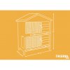KERBL Králíkárna dvoupatrová APPARTMENT PRO - kotec pro králíky, 118 x 61 x 130 cm (Varianta 118 x 61 x 130 cm)