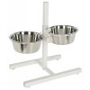 stojan 2 misky z nerezu 2x2800 ml bila