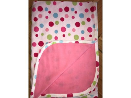 Letní deka Ines 75x100 meruňkově růžová s puntíky Baby Matex