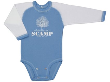 Body PRINCE OLIVER modré bílý raglán  vzor strom ve.56