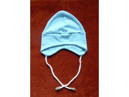 Bavlněná čepička pilotka modrá 68