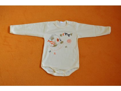 Bavlněné body Kitty žlutý vel.74