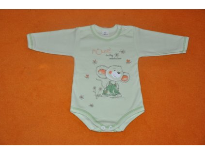 Bavlněné body Myška mouse zelená vel. 62