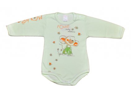 Bavlněné body Myška zelená vel.74