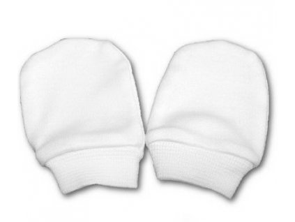 Bavlněné rukavičky pro miminka bílé vel.56