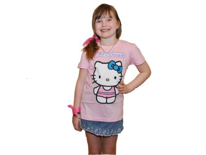 Bavlněné tričko Hello Kitty světle růžové 92/98
