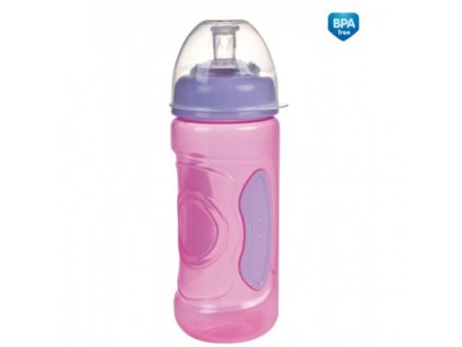 Canpol Babies Nevylévací láhev protiskluzová 56/002  růžová