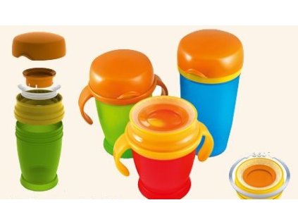 Canpol Nevylévací hrníček LOVI 360° MINI 250ml s úchyty