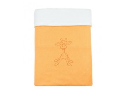 Emitex Deka bavlna + microfleece 70x100 cm Oranžová/bílá s výšivkou