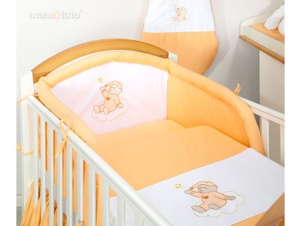 2-dílné povlečení Medvídek na obláčku oranžový 135x100