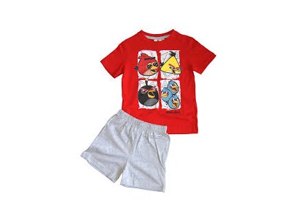 Pyžamo Angry Birds červené/šedé 104/4 roky