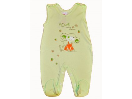 Bavlněné dupačky Mouse sunny meadow zelený vel. 62