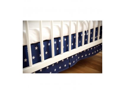 volan hvezdicky bile na modrem