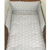 Povlečení do postýlky Hvězdičky bílé na šedém 135x100