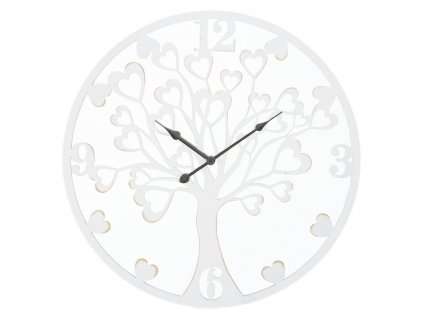Bílé nástěnné hodiny Mauro Ferretti Tree, 55x4,5 cm