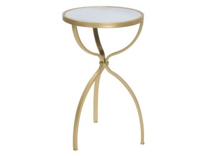 Odkládací stolek Mauro Ferretti Revita II, 32,5x55 cm, zlatá/vícebarevná