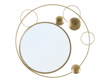 Zlaté nástěnné zrcadlo Mauro Ferretti Orbitus, 90x3x83 cm