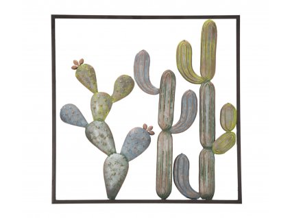 Nástěnná dekorace Mauro Ferretti Cactus Frame B, 50x1,3x50 cm