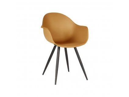 Jídelní židle Luca - okrový plast