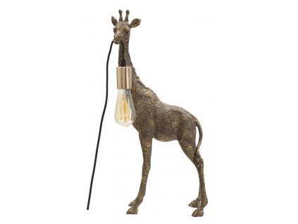 Stolní lampa Mauro Ferretti Giraffe, 28x16x60 cm, starožitná zlatá