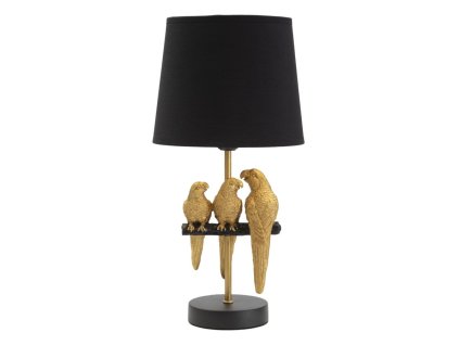 Stolní lampa Mauro Ferretti Parrots, 20x20x39 cm, černá/zlatá