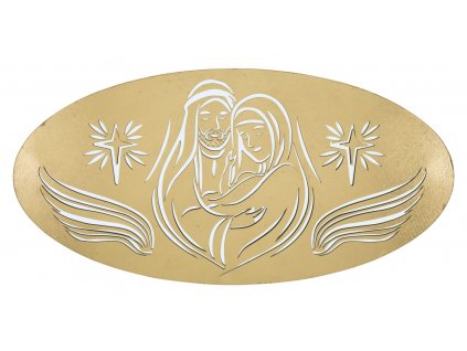 Dekorativní panel se zrcadlem NATIVITY GOLD -B- 120X2X60 cm