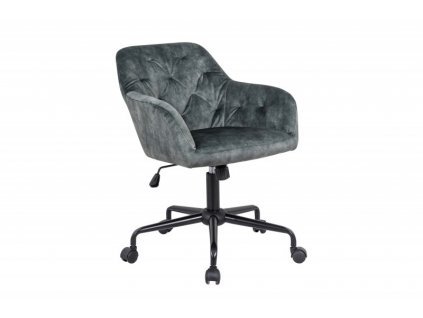 Zelená sametová židle Dutch Comfort