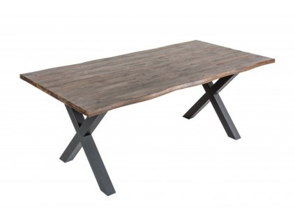 Hnědý dřevěný jídelní stůl Genesis Vintage 200 cm
