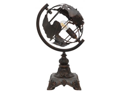 Stolní lampa Mauro Ferretti Globe, 24x20x40 cm, černá/měděná