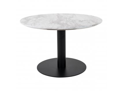 Kulatý konferenční stolek Barcia mramorovaná/černá 70 cm